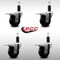 Service Caster 3.5'' SS Phenolic Swivel 1-1/4'' Expanding Stem Caster Set Total Lock Brake, 4PK SCC-SSEXTTL20S3514-PHS-114-4 - alternate 3